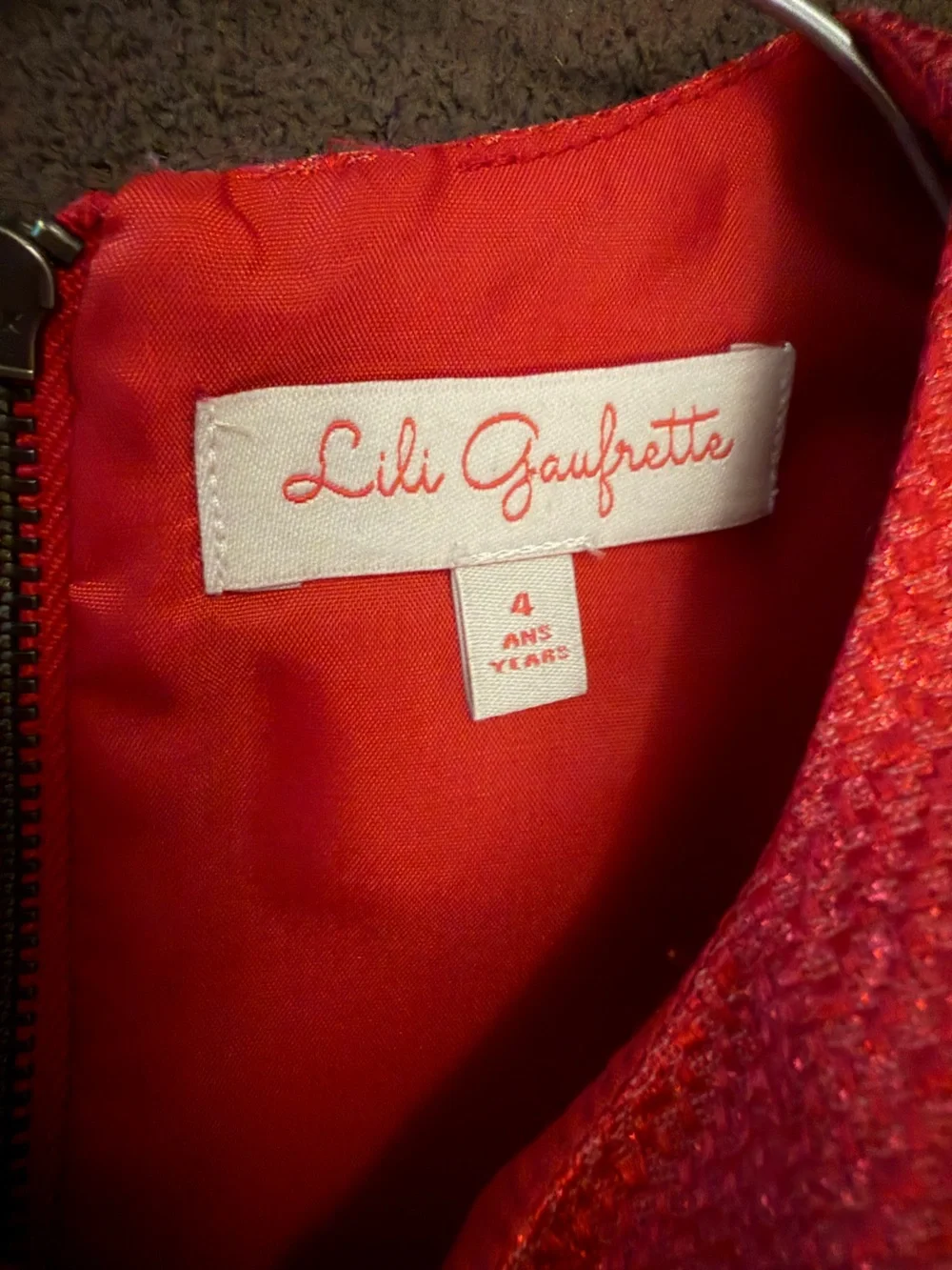 Lili Gaufrette Red Textured Bow Waist Dress
